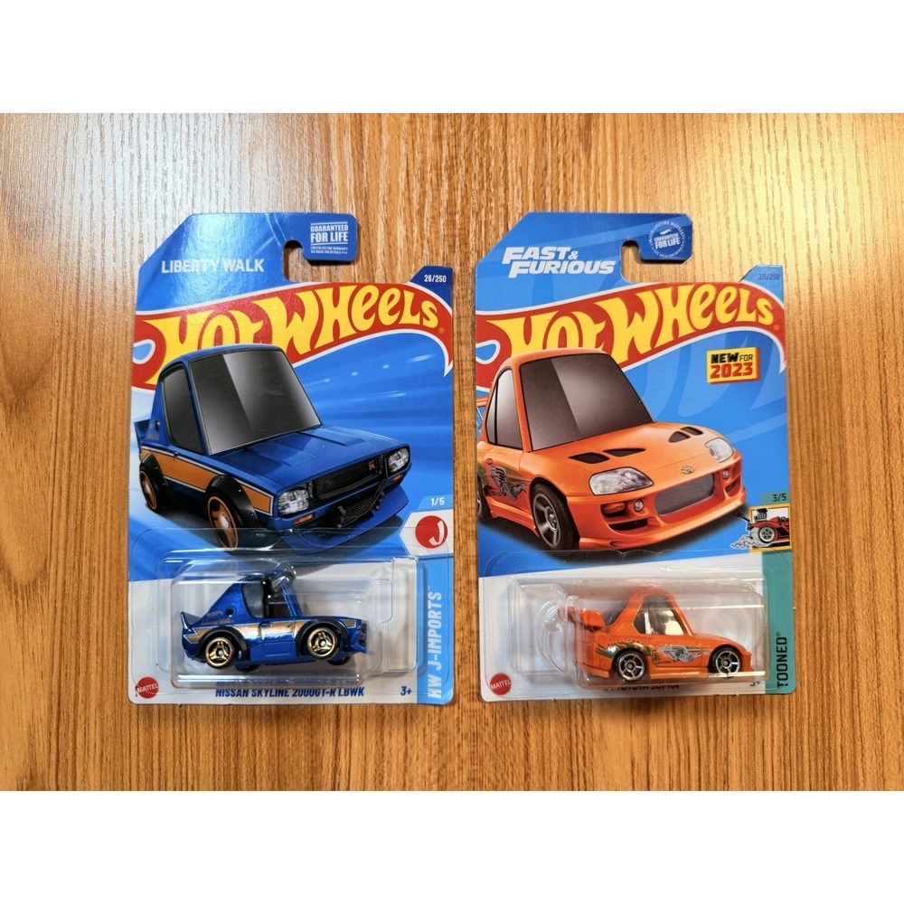 Hot Wheels Tooned Lot '94 Toyota Supra Fast & Furious + Nissan Skyline 2000GT-R